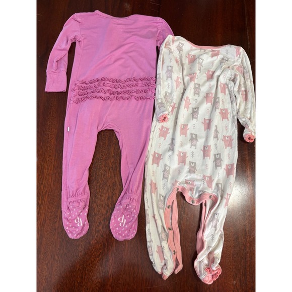 Posh Peanut & Bestaroo Baby Bamboo Modal Footie Sleepers Bundle 9-12M 18-24M - Picture 3 of 3